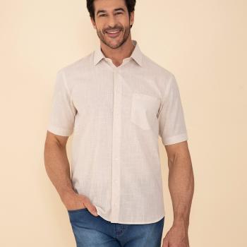Camisa Breda Uomo Social Masculina M/C Linho Com Bolso 01111979 51702