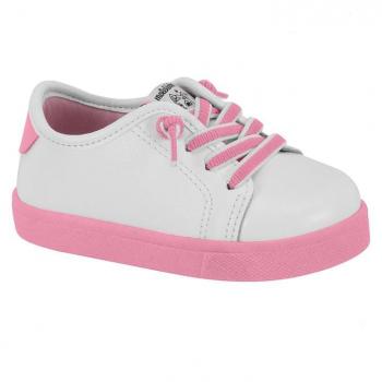Tênis Molekinha 2118591 Branco/Rosa 43295