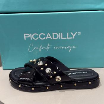 Sandália Piccadilly Rasteira 445002 Preto 50976