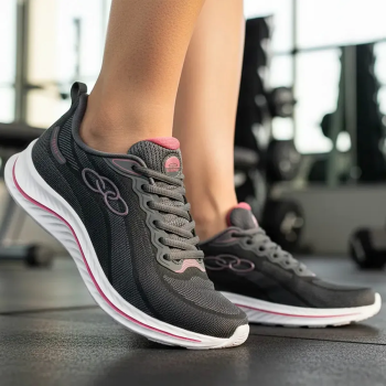 Tenis Olympikus Feminino Apolis 43616206 Chumbo/Hibisco 50638