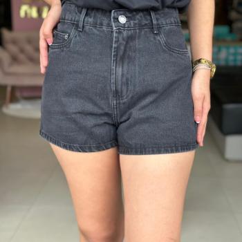 Short Brytch Jeans Feminino Preto Cintura alta 10905197 8165 50894