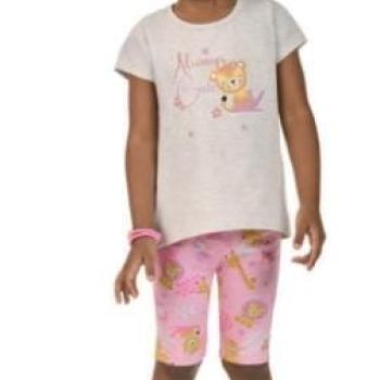 Conjunto Kaiani Feminino Infantil 12078 Blusa/Shorts 4 ao 8 43965
