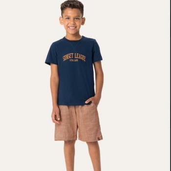 Conjunto Carinhoso Masculino Infantil 1000130001 Camiseta/Bermuda 4 ao 8 43135