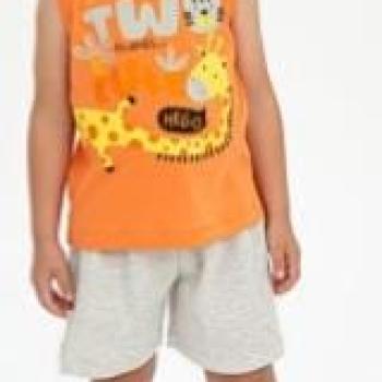 Conjunto Fashion Kids Masculino Infantil 9854 Regata/Bermuda  Moletinho 1 ao 3 44268 k26