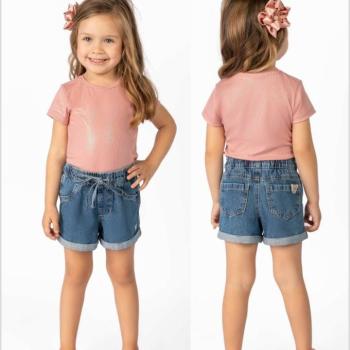 Shorts Papa Tuti Feminino Infantil C/Elástico 225260 1 ao 3 43877