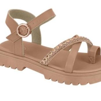 Sandália Molekinha 2344151 Nude/Light Peach/Ouro Rosado 44509 k26