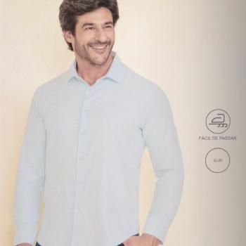 Camisa Breda Social Masculina  1122966 M/L Com Bolso 50469