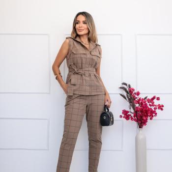 Conjunto Feminino Use Dellas 3012 Blusa e Calça com Listra 51348