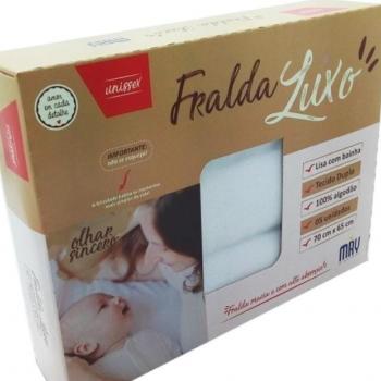 Fralda de Pano Minasrey Luxo 1794 70 cm x 7cm Lisa C/Bainha 5 Unidades 43162