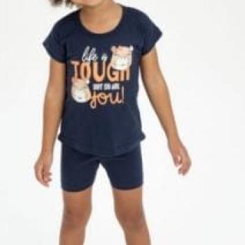 Conjunto Fashion Kids Feminino Infantil 9809 Blusa/Shorts Cotton 1 ao 3 44256 k26