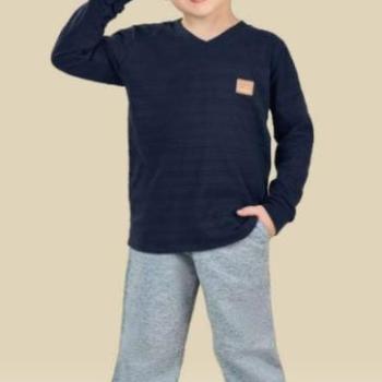 Conjunto Tiny Joy Masculino Infantil 12461 Camiseta Manga Longa/Calça 1 ao 2 44334 k26