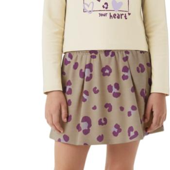 Conjunto Malwee Feminino Infantil 1000135955 Blusa Manga Longa/Saia 4 ao 8 44838 k26