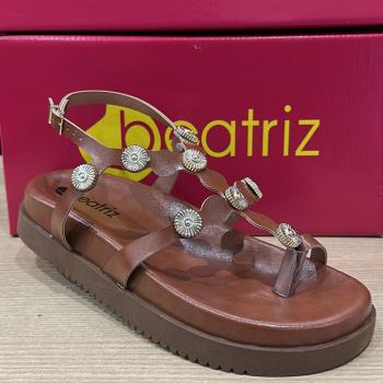 Sandália Beatriz Papete Feminina 371200/27 Caramelo 51255