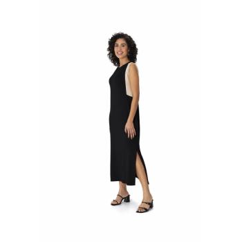 Vestido Malwee Feminino 1000134544 Midi Reto Abertura nas Laterais 50856