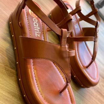 Sandália Flatform Beatriz 353500/18 Castanho 48604