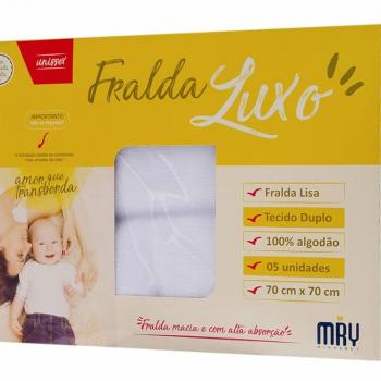 Fralda De Pano Minasrey Luxo lisa 1762 70 cm x 70 cm 5 Unidades 43161
