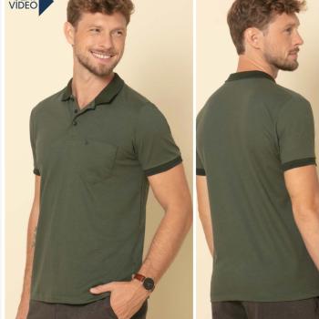Camisa Polo Pitt  C/Bolso Masculina 095380142 52047