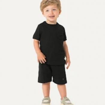 Conjunto Carinhoso Masculino Infantil 1000129096 Camiseta/Bermuda 1 ao 3 42980