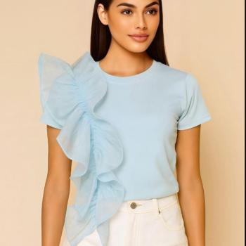 Blusa Feminina Com aplicação de Tule 0022 49229