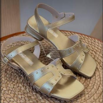 Sandália Mini Sua Cia 917652289 Light Gold 45565 k26
