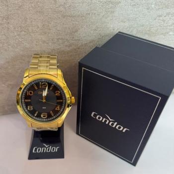 Relógio Condor Masculino CO2035NAM Dourado C/ Mostrador Preto 48930