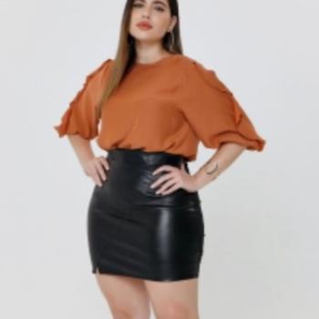 Blusa Gata Bakana Babados 37031 Mais Gata Feminina 50417