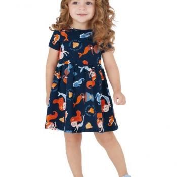 Vestido Malwee Infantil Curto Rodado 1000127374 1 ao 3 42997