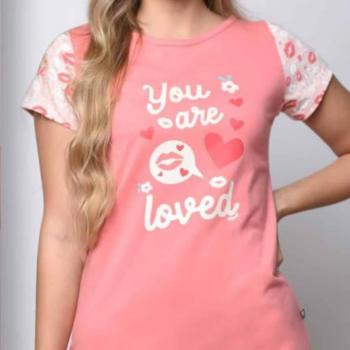 Camisao Loop Com Manga Estampada 19041 48329