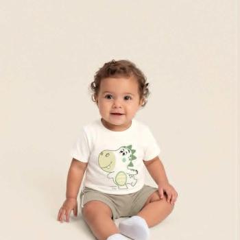 Conjunto Malwee Masculino Bebê 1000141561 Camiseta/Bermuda P ao G 45511 k26