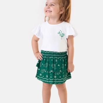 Conjunto Malwee Feminino Infantil 1000132165 Blusa/Saia 4 ao 8 43686