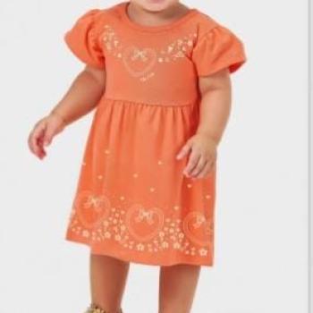 Vestido Kiko e Kika Manga Curta Bebê 14337 M ao G 43902