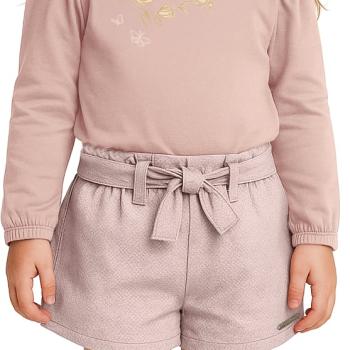 Conjunto Carinhoso Feminino Infantil 1000136585 Blusa Manga Longa/Shorts 1 ao 3 44808 k26