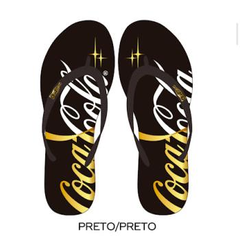 Chinelo Coca Cola Feminino Preto/Preto CC4918 49918 28  F26