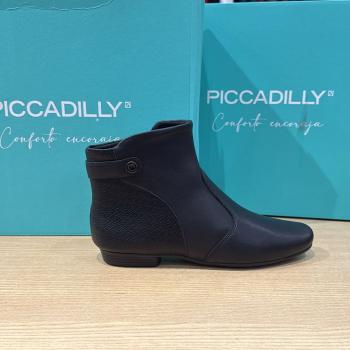 Bota Piccadilly Feminina Rasteira 250279 Preta 50975