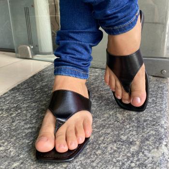 Sandalia Rasteira Akazzo 201NE Preto 48629