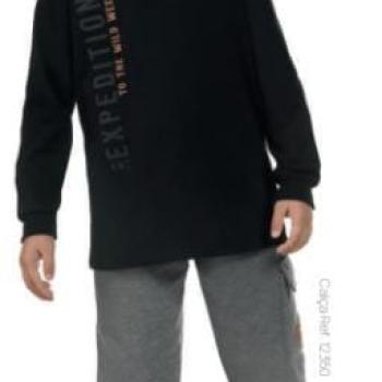 Camiseta Kaiani Masculina Infantil 12352 Manga Longa 4 ao 8  44342 k26