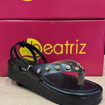 Sandália Beatriz Flatform Feminina 368200/31 Preta 51248
