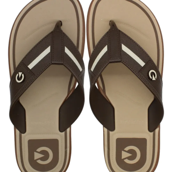 Chinelo Cartago Belgrado Masculina 12612 Marrom/Bege 50619