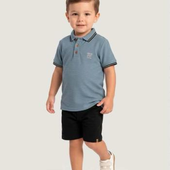 Conjunto Carinhoso Masculino Infantil 1000141194 Camisa/Bermuda 4 ao 8 45590 k26