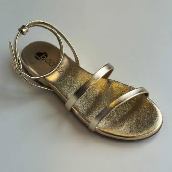 Sandália Beatriz Rasteira Feminina 360200/47 Dourada 50058 161