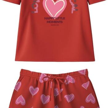 Conjunto Malwee Feminino Juvenil 1000136434 Blusa/Shorts 10 ao 14 44191 K26