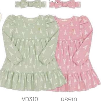 Vestido Tiny Joy Infantil 12392 C/Faixa 1 ao 3 44550 k26