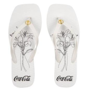 Chinelo Coca Cola Feminino CC4718 Branco/Branco 49039