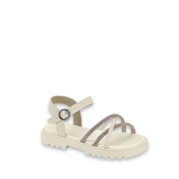 Sandália Molekinha 2344144 Branco Off/Cristal/Dourado 44084