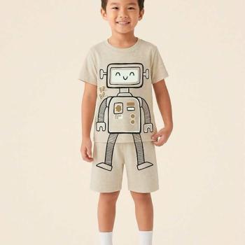 Pijama Malwee Masculino Infantil 1000141637 Curto 1 ao 3  45621 k26