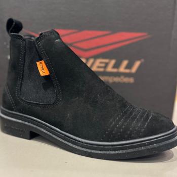 Bota Murielli Botina Couro Camurça 302 Preto 48746