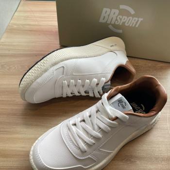 Sapatênis BR sport Masculino Branco/Camel 60011204 50348