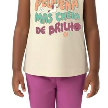 Conjunto Malwee Feminino Infantil 1000136381 Blusa/Bermuda 4 ao 8 44242 k26
