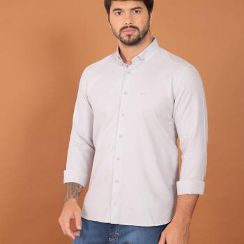 Camisa Social Masculina OTT M/L Over The Top Slim Com Botões na Gola 01324218 51597
