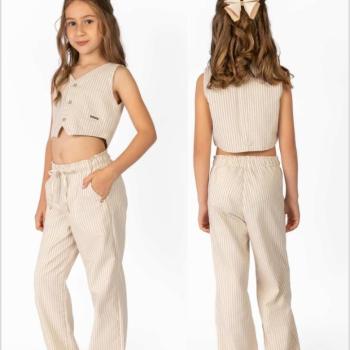 Conjunto Papa Tuti Feminino Infantil Calça e Colete   225379 225356 4 ao 10 43439